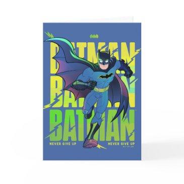 never give up batman running graphic invitations