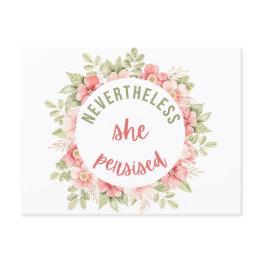 Small Nevertheless She Persisted Postinvitations Front View