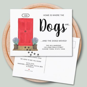 new address dogs moving announcement postinvitations