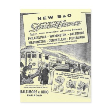 new b&o budd built daylight speedliners postinvitations