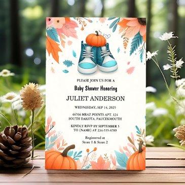 new farm pink blue boho girl boy fall baby shower invitation