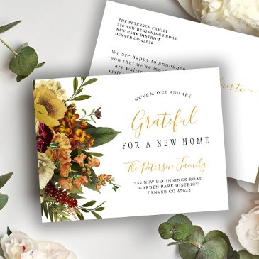 new home thanksgiving holiday moving announcement postinvitations