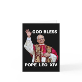 Small New Pope Leo Xiv Catholic Gifts Merch Souvenirs Ca Invitations Front View
