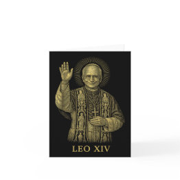 Small New Pope Leo Xiv Robert Francis Prevost Invitations Front View