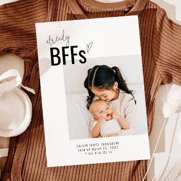 new sibling birth announcement invitations | bffs