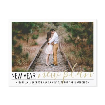 new years wedding change of plans 2 photo holiday announcement postinvitations