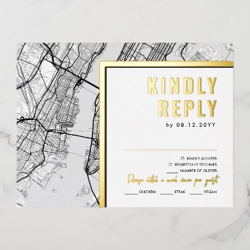 new york city, new york love locator | rsvp reply foil invitation postinvitations