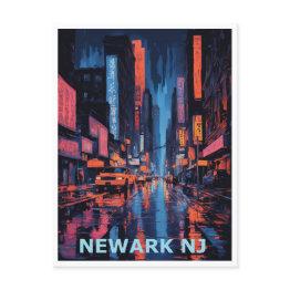 Small Newark Nj Colorful Graphic Design Art Postinvitations Front View