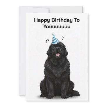 newfoundland dog happy birthday to youuuuu invitations