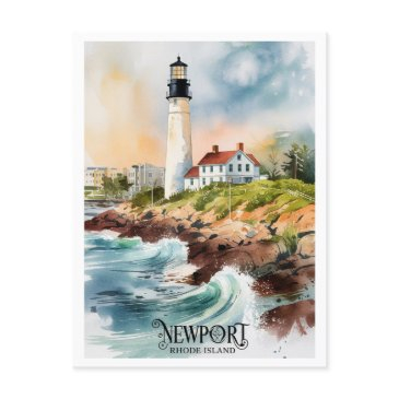 newport, rhode island lighthouse painting postinvitations