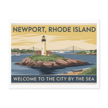 newport, rhode island lighthouse painting postinvitations