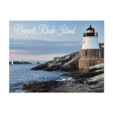 newport rhode island sunset lighthouse postinvitations