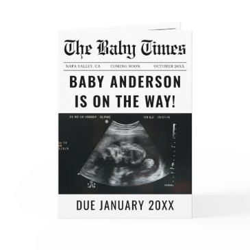 newspaper baby expecting pregnancy announcement