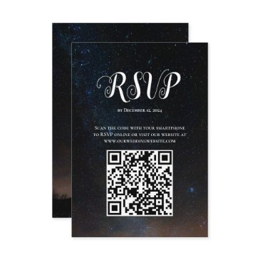 night sky wedding under the stars rsvp invitations