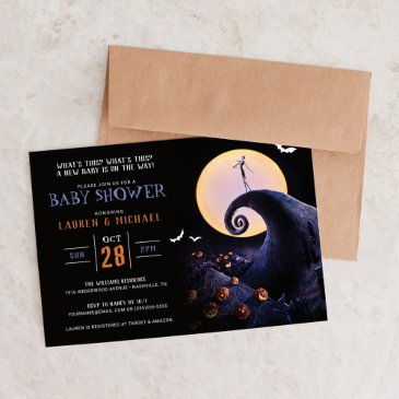 nightmare before christmas halloween baby shower invitation