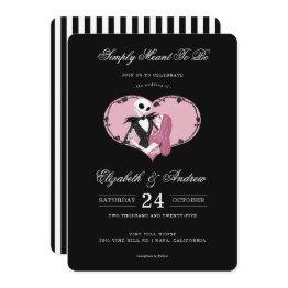 Small Nightmare Before Christmas Wedding Invitation Front View