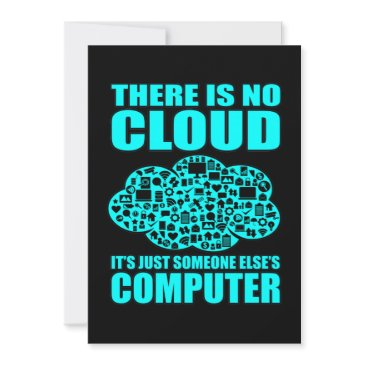 no cloud computer it tech software programmer geek thank you invitations