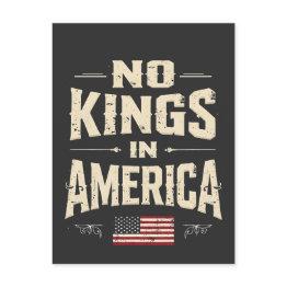 Small No Kings In America Trump Politic Humor Postinvitations Front View