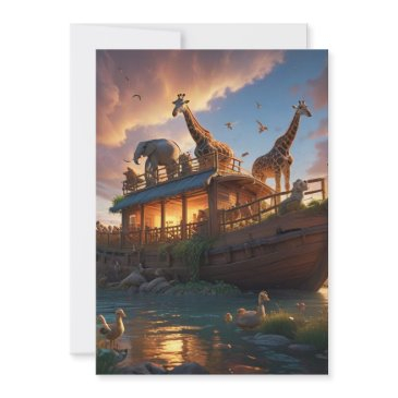 noah’s ark of hope thank you invitations