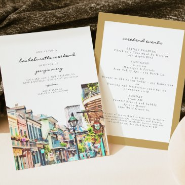 nola | new orleans mardi bachelorette itinerary invitation