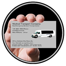 Small Non Emergency Medical Transportation Business Invitations Front View