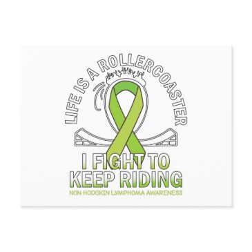 non hodgkin lymphoma cancer awareness lime ribbon postinvitations