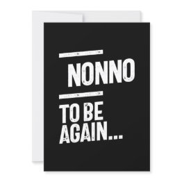 Small Nonno To Be Again | Grandfather Gift Invitation Front View