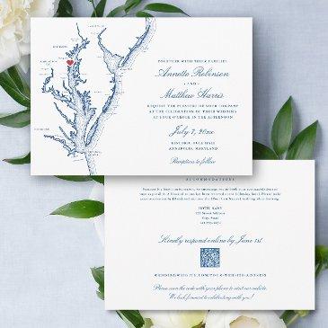 north beach md all-in-one qr code rsvp wedding invitation