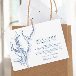 Small North Beach Md Wedding Welcome And Itinerary Thank You Invitations Front View