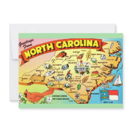 Small North Carolina Map Moving Announcement Front View