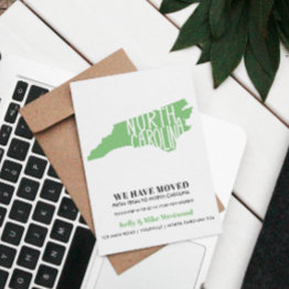 Small North Carolina We've Moved New Address New Home Postinvitations Front View