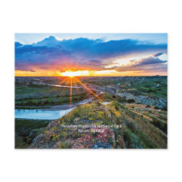 Small North Dakota's Theodore Roosevelt Park Postinvitations Front View