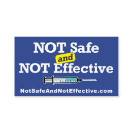 Small Not Safe And Not Effective Business Invitations Front View