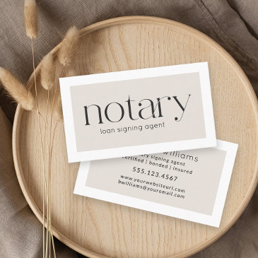 notary loan signing agent modern minimalist business invitations