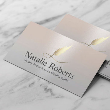 notary signing agent gold quill elegant silver business invitations