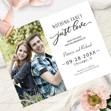 nothing fancy just love save the date photo postinvitations