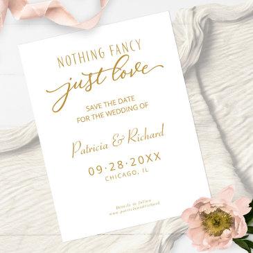 nothing fancy just love wedding save the date postinvitations