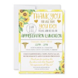 Small Nurse Appreciation Luncheon Invitation Front View