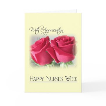 nurses week appreciation-two roses thank you invitations