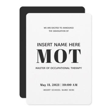 occupational therapy mot graduation announcement