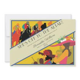 Small Off To The Altar Horse Racing Derby Bridal Shower Invitation Front View
