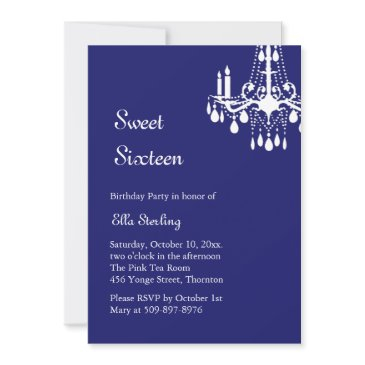 offset grand ballroom birthday invitation (indigo)