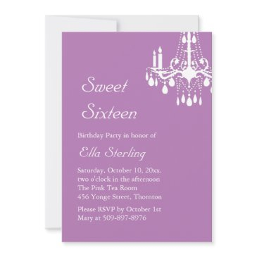 offset grand ballroom birthday invitation (purple)