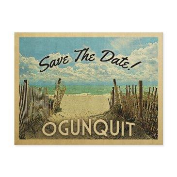 ogunquit maine save the date vintage nautical announcement postinvitations