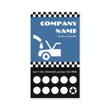 oil change checkers punchinvitations loyalty invitations