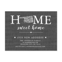 Small Oklahoma State Moving Announcement Post Invitations Front View