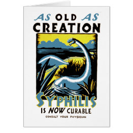 Small Old As Creation ~ Syphilis Is Now Curable Front View