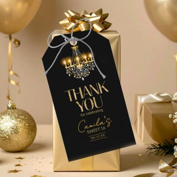 old hollywood glam chandelier sweet 16 id1108 gift tags