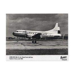 Small Old Postinvitations - Klm Convair 340 Front View
