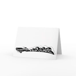 Small Old School Camaro - Greeting Invitations - Blank Inside Front View